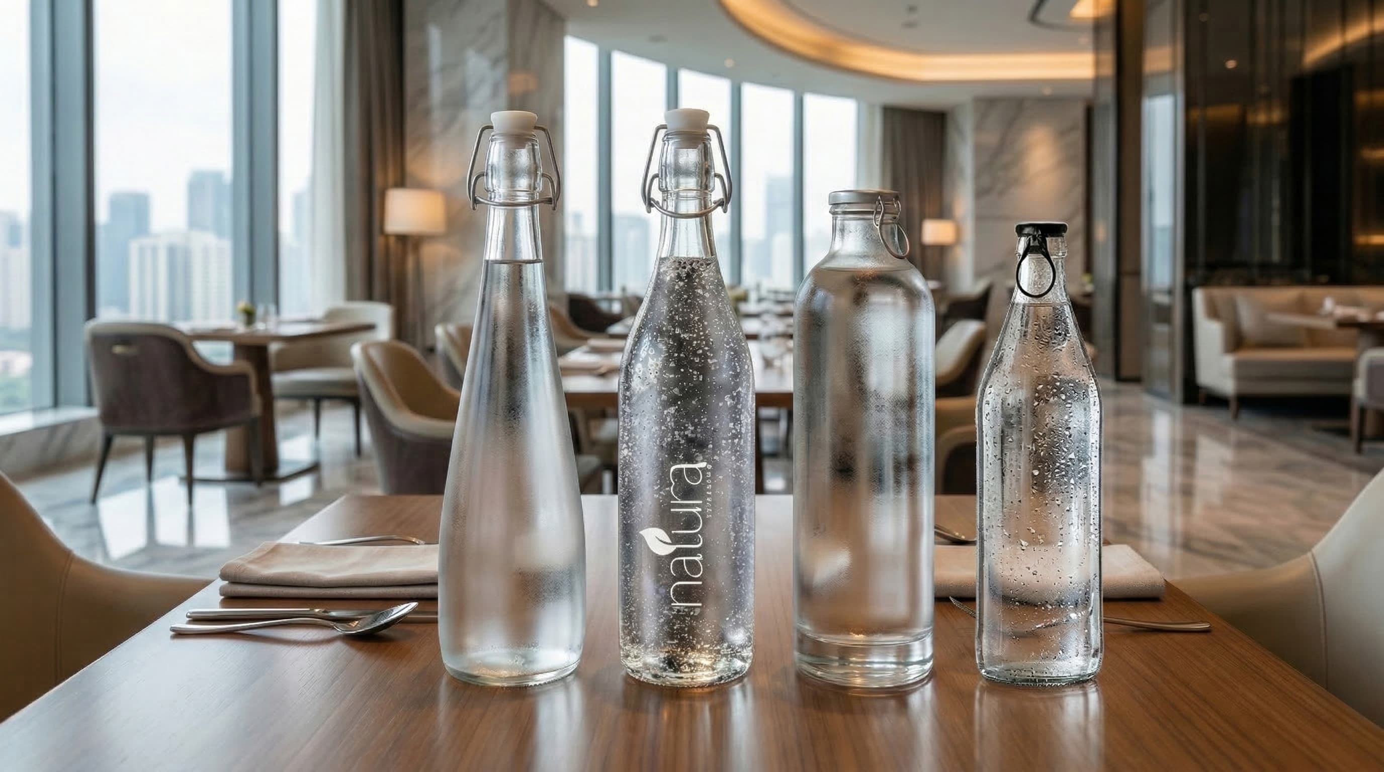Natura premium glass bottles