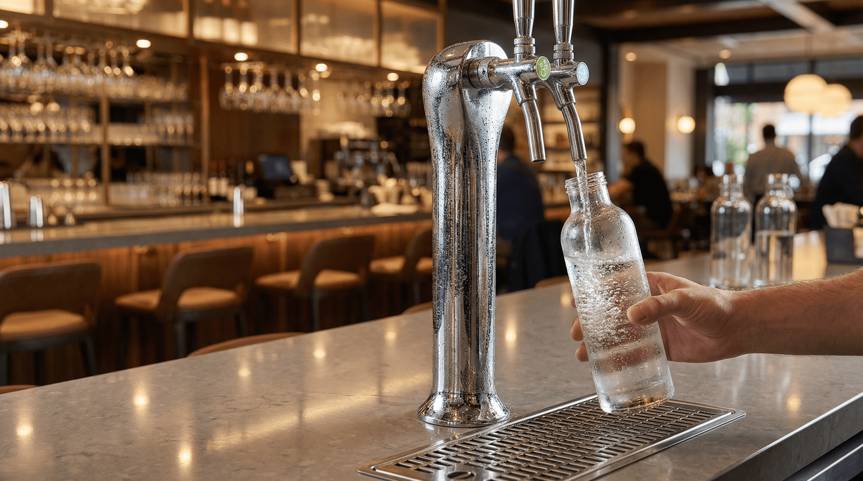 Natura D5i 2TT under counter water system detail