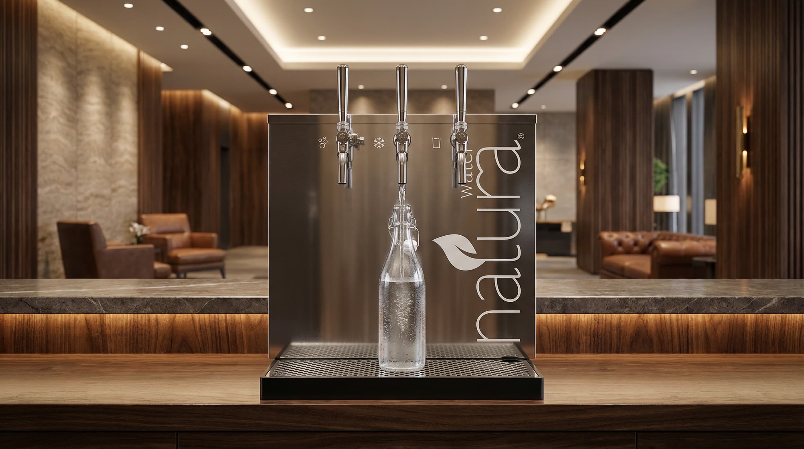 Natura D5i countertop water system lifestyle view